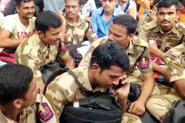 Mumbai: MSF staff go on flash strike at Ghatkopar metro station